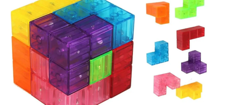 YJ Cubo Soma Magnético Tetris Transparente (Soma con imanes)
